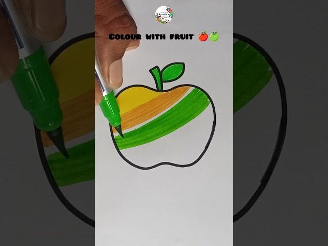 colour with fruit  #fruit #kids #papercraft #color #shorts #trending