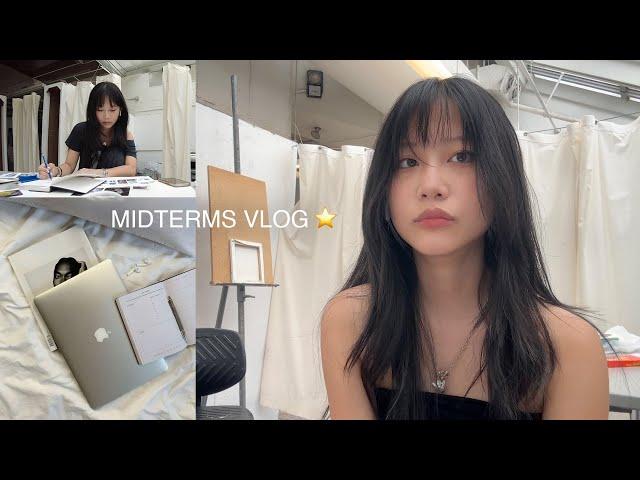 uni vlog. 8am classes, art studio, fall on campus