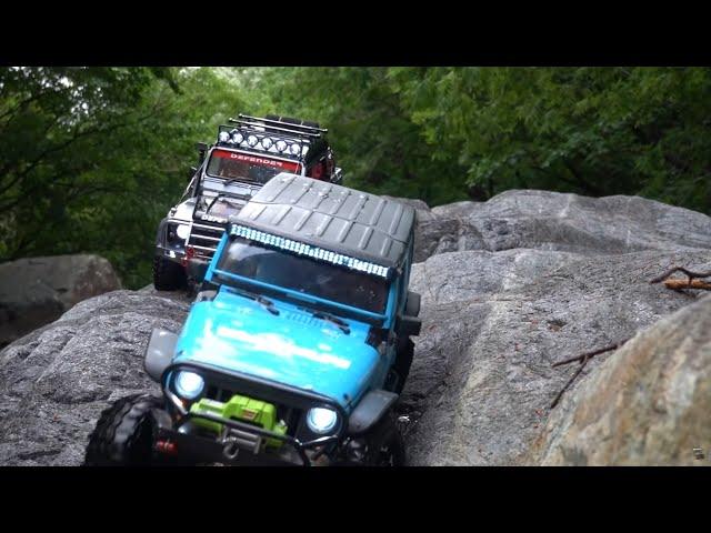 1/10 Scale | Traxxas TRX-4 | Jeep Rubicon JK & Defender D110 | Off-road Adventure