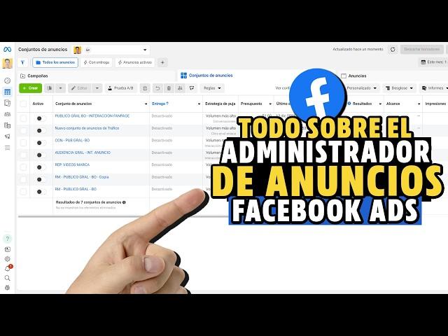 ADMINISTRADOR DE ANUNCIOS FACEBOOK 2024  facebook ads tutorial para principiantes