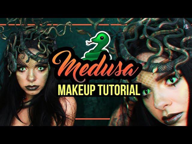 MEDUSA - Halloween Makeup Tutorial + DIY Headpiece (deutsch) #spooktober