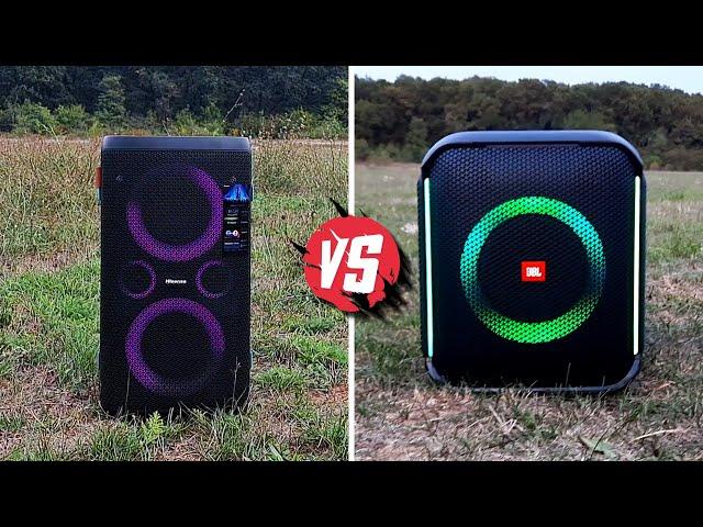 JBL Partybox ENCORE vs HISENSE Party Rocker ONE Plus : Outdoor Sound Test Comparison 100% Volume