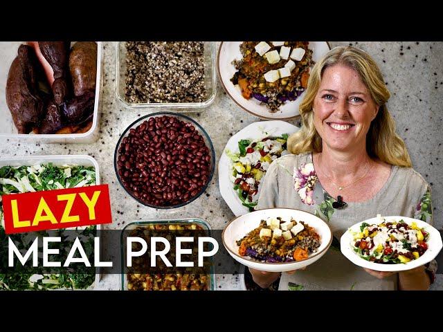 LAZY PLANT-BASED MEAL PREP HACKS FOR A WEEK (What I Eat in a Day)