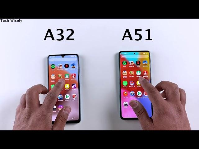 SAMSUNG A32 vs A51 - SPEED TEST