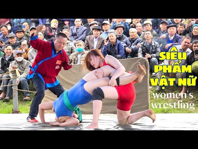 ‍️ Trận VẬT NỮ ĐẸP MẮT NHẤT Hội Vật Xuân 2024 #womenswrestling #vatcotruyen2024 #vatnu