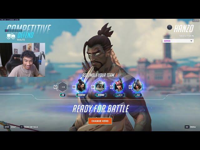 Sugarfree Insane Hanzo Season 15 Top 500 Gameplay Overwatch 2