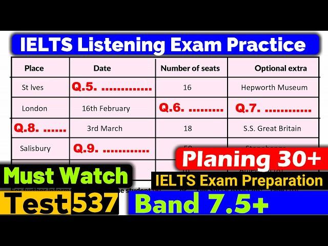 IELTS Listening Practice Test 2024 with Answers [Real Exam - 537 ]