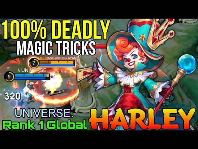 Jungler  Harley Deadly Magic Tricks - Top 1 Global Harley by UNIVERSE. - Mobile Legends