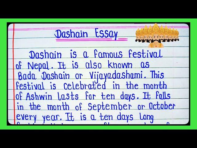 Essay on dashain/essay on dashain/10 lines on dashain/dashain essay/essay dashain/Dashain l