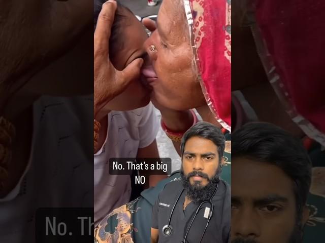 Licking the eye! ️ Definitely a NO! #doctor #eye