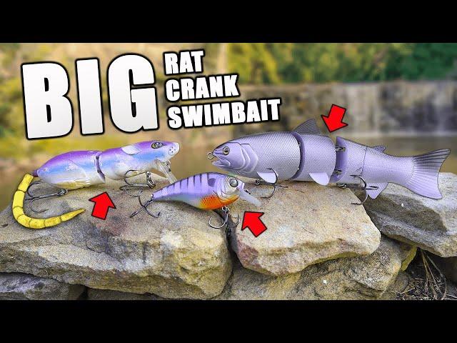 BIG Baits = BIG Bass?! (BIG SWIMBAIT, BIG RAT, BIG CRANK)