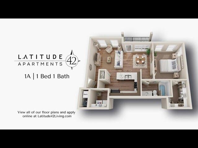 Take a Virtual Tour of our 1A Floor Plan at Latitude 42!