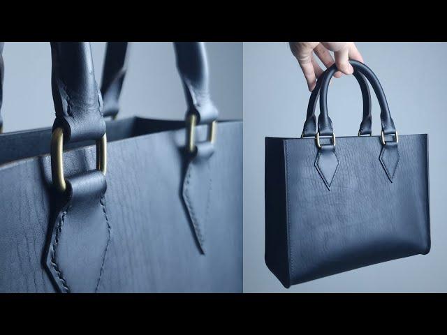 Making a HANDMADE Leather Handbag | FREE PATTERN | Luxury Leather Bag | Leather Craft