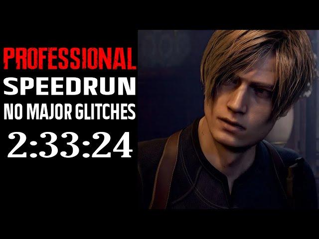 Resident Evil 4 Remake NG Professional Speedrun 2:33:24 No Major Glitches