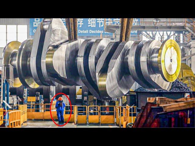 German Enormous Crankshaft Manufacturing Process - Massive Heavy Hammer Forging Equipment Technology