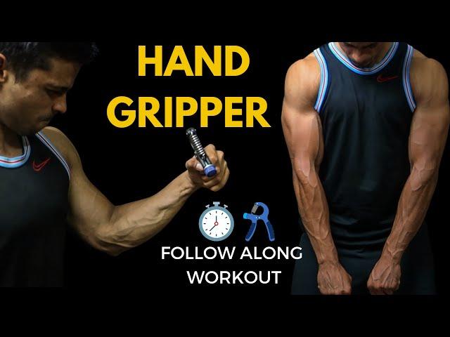 Hand Gripper Follow Along Workout - Strong & Vascular Forearms In 3mins.