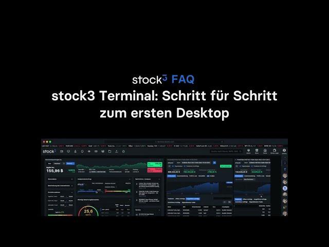 stock3 Terminal:  Schritt für Schritt zum ersten Desktop