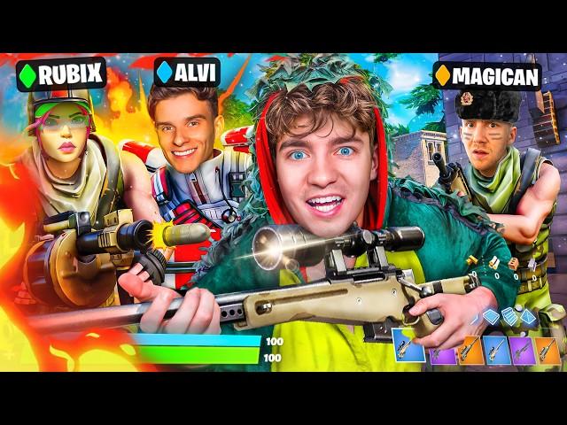 Die ROLLEN CHALLENGE mit ALVI, RUBIX und MAGICAN in FORTNITE!! 