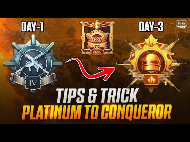 From Platinum To Conqueror  Tips And Tricks 100% Working | PUBGM