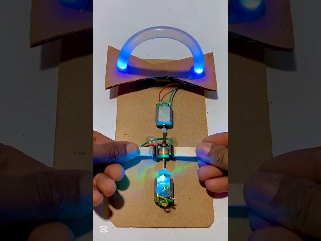 Powerful Generator - Dc To Dc Motor Energy Experiment - dc motor project#tech#shorts#experiment#786
