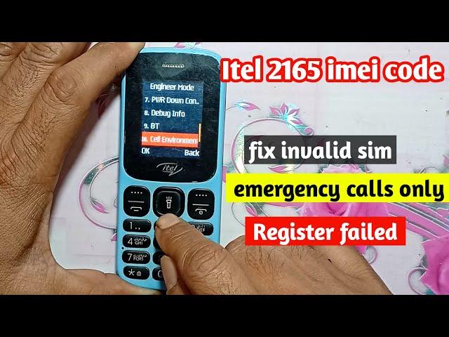 Itel 2165 imei change code | keypad mobile imei repair without pc