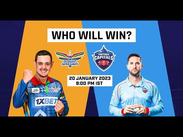  Live: SA20 live DUR vs PRE Live Score 15th Match Durban Super Giants vs Pretoria Capitals Live