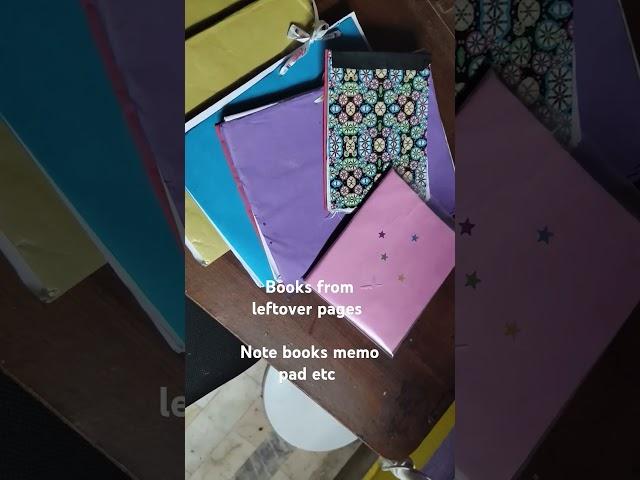 books from leftover pages