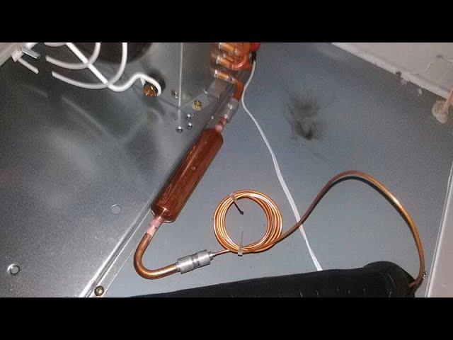 How to connect the capillary tube and copper filter drier ?