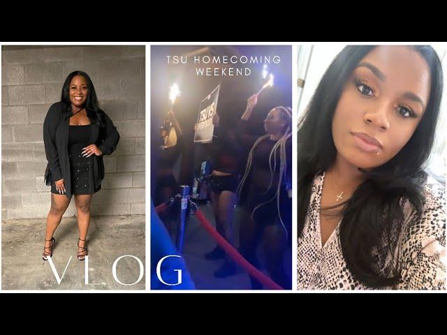 VLOG! TSU HOMECOMING WEEKEND | PARTYING & TURNING UP WITH MY GIRLS | BRWNGIRLLUXE