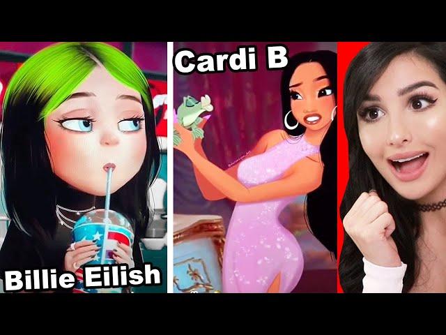 Celebrities As Disney Princess Glow Up Transformations