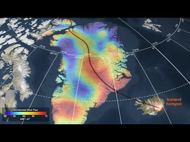 Geothermal Heat Flux Reveals the Iceland Hotspot Track Underneath Greenland