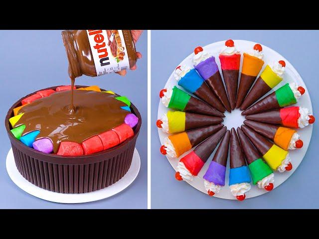 So Tasty Rainbow Chocolate Cake Decorating Ideas | Chocolate Cake Hacks | Yummy Cake Compilation