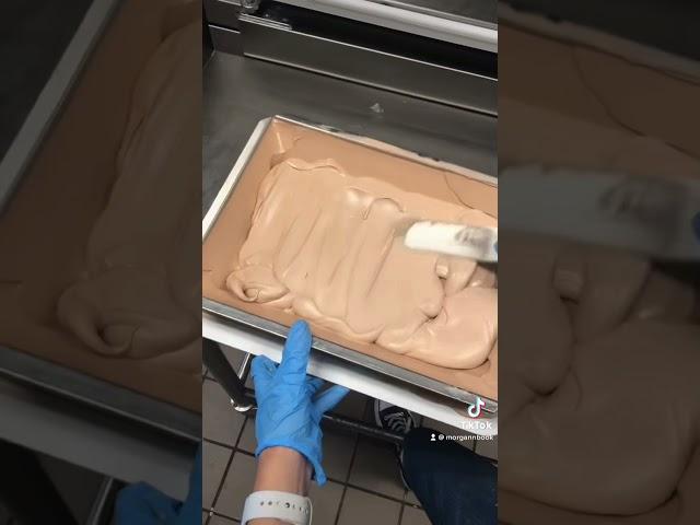 Making an all chocolate ice cream cake