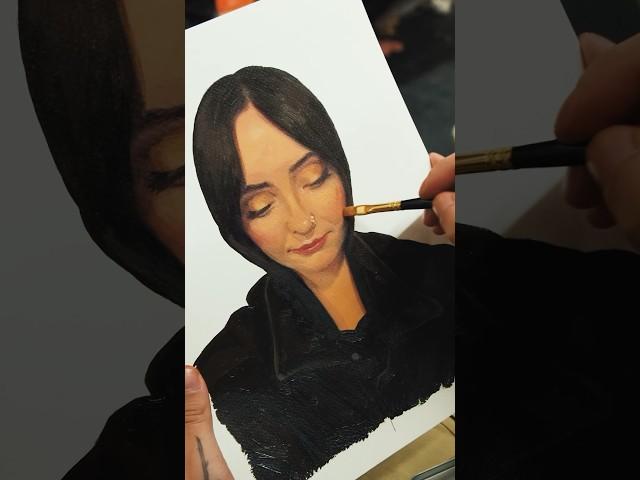 Painting a random girl on the train