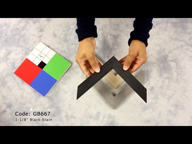 Corner Samples - Custom-made Wood Picture Frames: 1-1/8" Kyoto II Collection