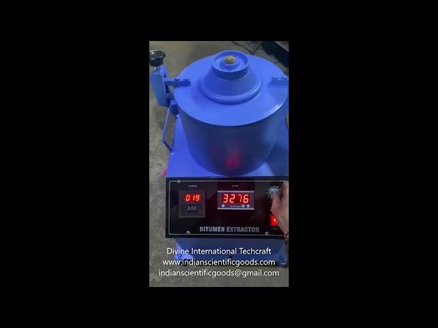 Bitumen Extractor or Centrifuge Extractor Manufacturer in Delhi, India.