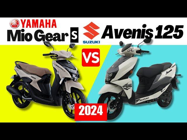 Yamaha Mio Gear S vs Suzuki Avenis | Side by Side Comparison | Specs & Price | 2024