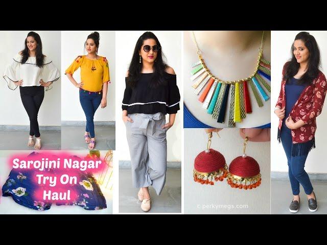 Sarojini Nagar Try On Haul | Indian Street Shopping | Perkymegs