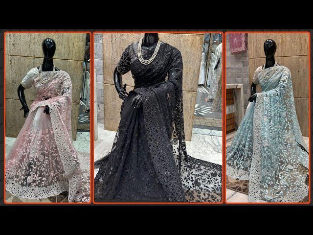 Designer-Inspired Bollywood Net Sarees | Elegant Resham Embroidery & Zari Work | Rs. 5885