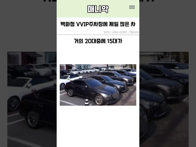 백화점 발렛알바하면서 제일 많이본 차