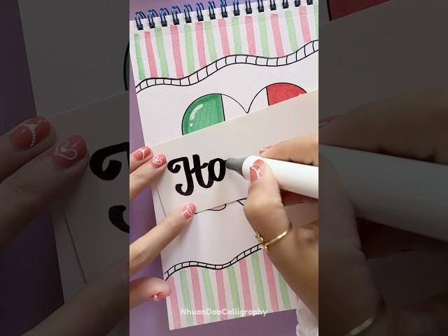 Simple Front Page Design: Italian ️ #shorts #nhuandaocalligraphy #frontpage