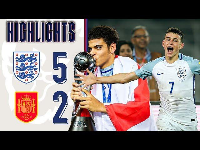 England U17 5-2 Spain U17 | Foden, Gibbs-White, Guéhi and Brewster World Cup Winners In India!