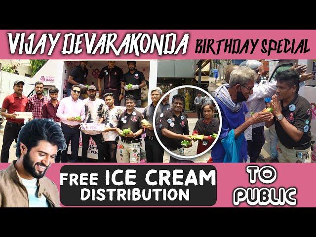 Cream Stone Ice Cream Concept | Vijay Devarakonda Birthday Truck | Hybiz tv