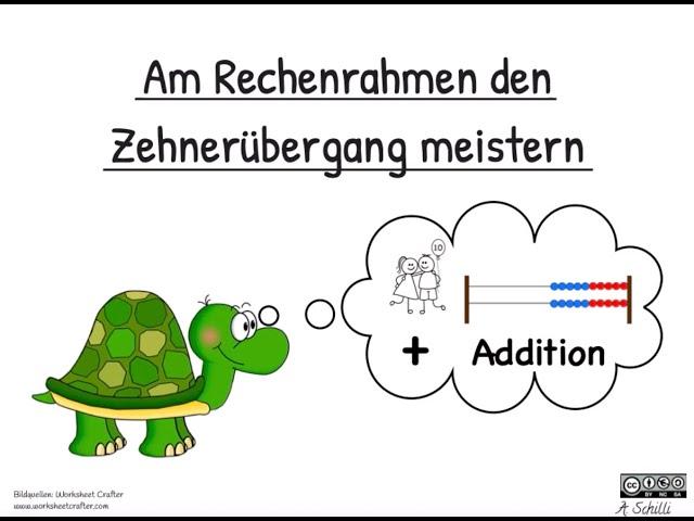 Zehnerübergang am Rechenrahmen (Addition, Zahlenraum 20), Mathe Klasse 1