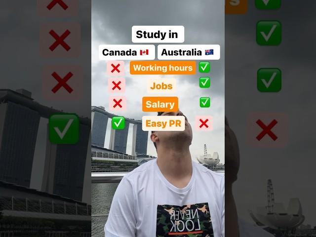 Study in Canada  vs Study in Australia  #ytshorts #canada #australia