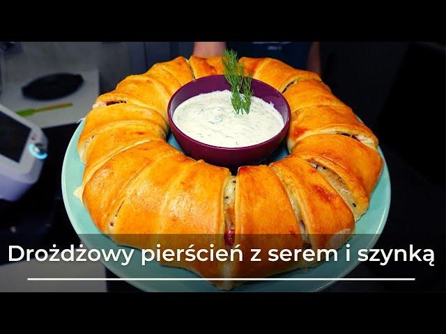 Drożdżowy pierścień z serem i szynką  CUDOWNY ! | Monsieur Cuisine Smart / LIDLOMIX