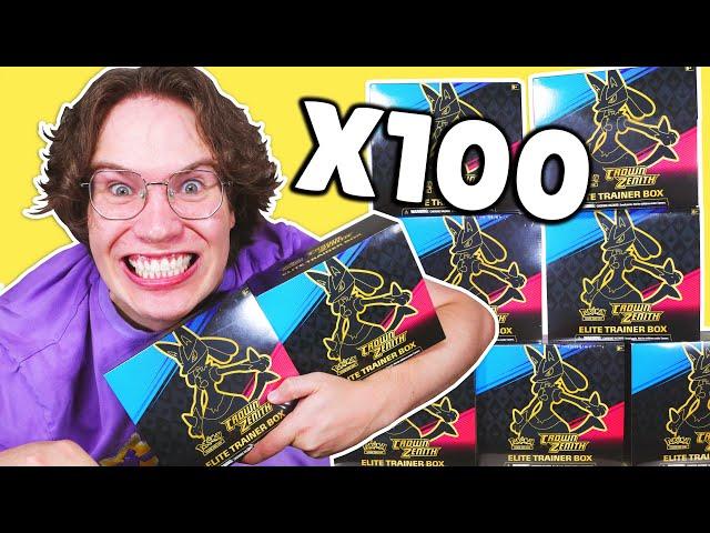 Opening 100 Pokemon Crown Zenith Booster Packs!