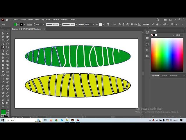 Adobe Illustrator Elipslerde Silgi Anlatım Tekniklemeleri