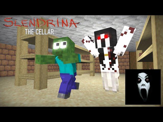 MONSTER MOBS SLENDRINA THE CELLAR 1 ESCAPE CHALLENGE WITH GRANNY MINECRAFT ANIMATION