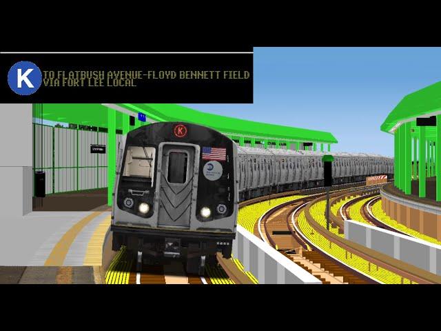 OpenBVE Fiction: K Train To Flatbush Avenue Via Fort Lee Local (R160A Alstom)